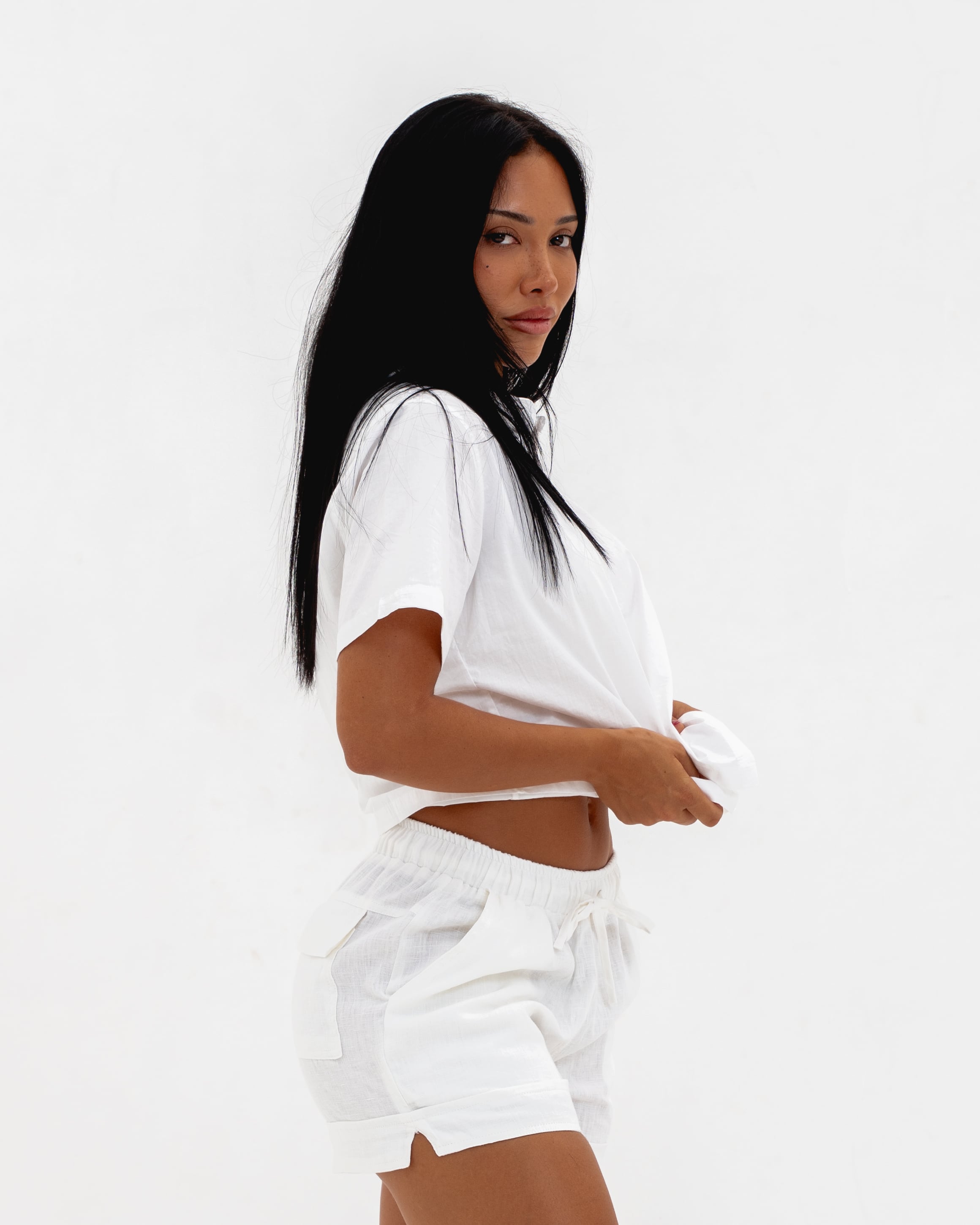 KIRA LINEN SHORT PANTS