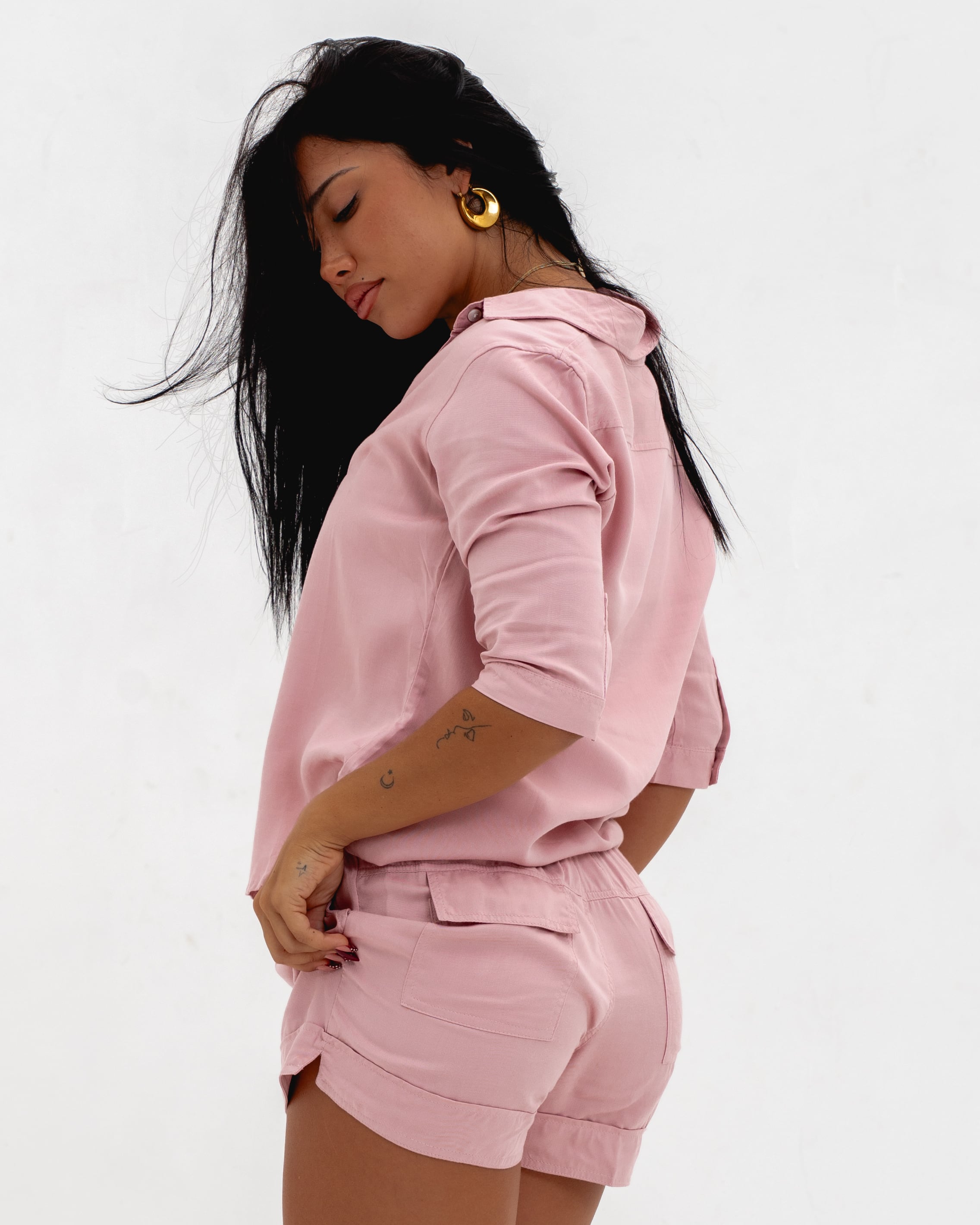 LADIES CROP SHIRT S/S