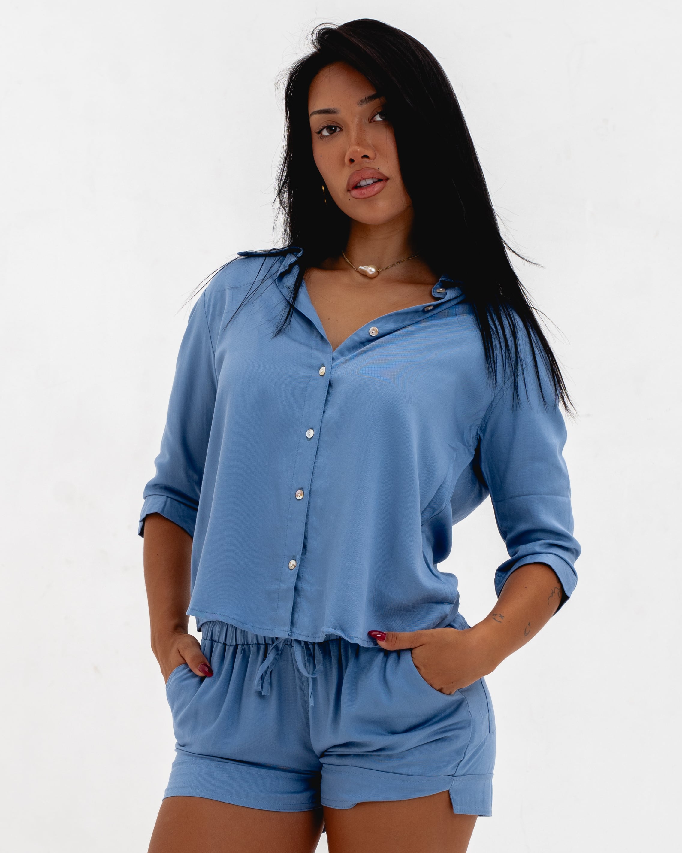 LADIES CROP SHIRT S/S