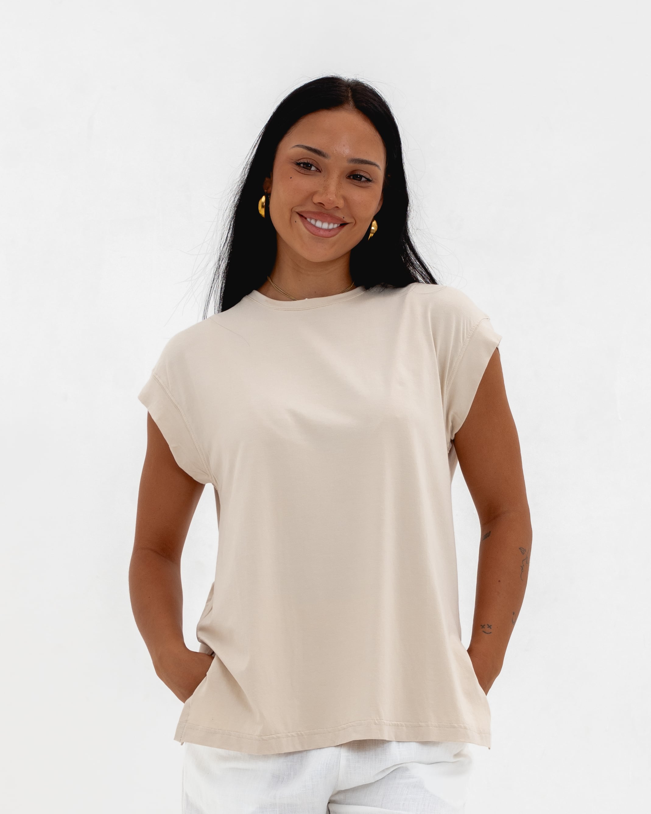 LONG T-SHIRT NO SLEEVE