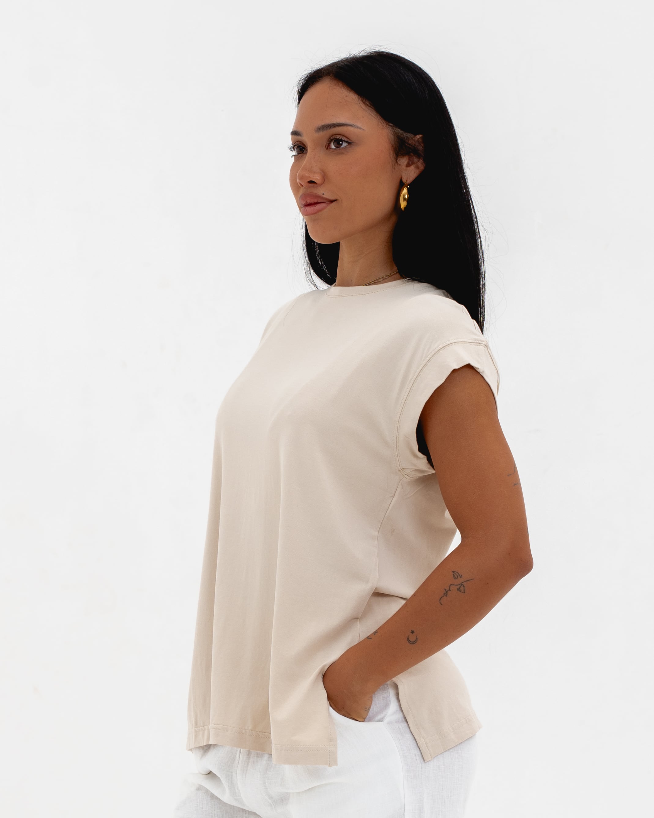 LONG T-SHIRT NO SLEEVE