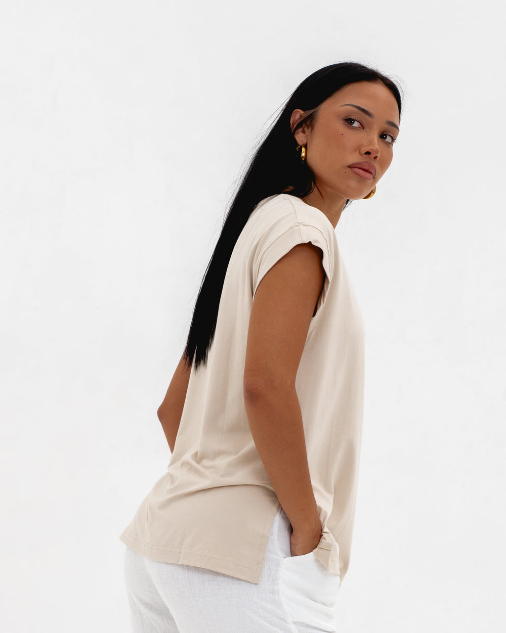 LONG T-SHIRT NO SLEEVE