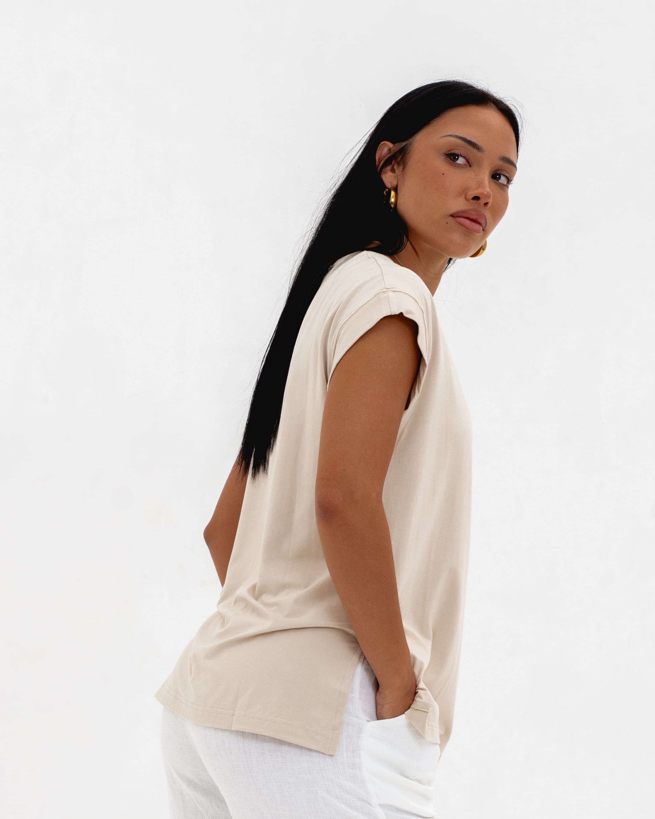 LONG T-SHIRT NO SLEEVE