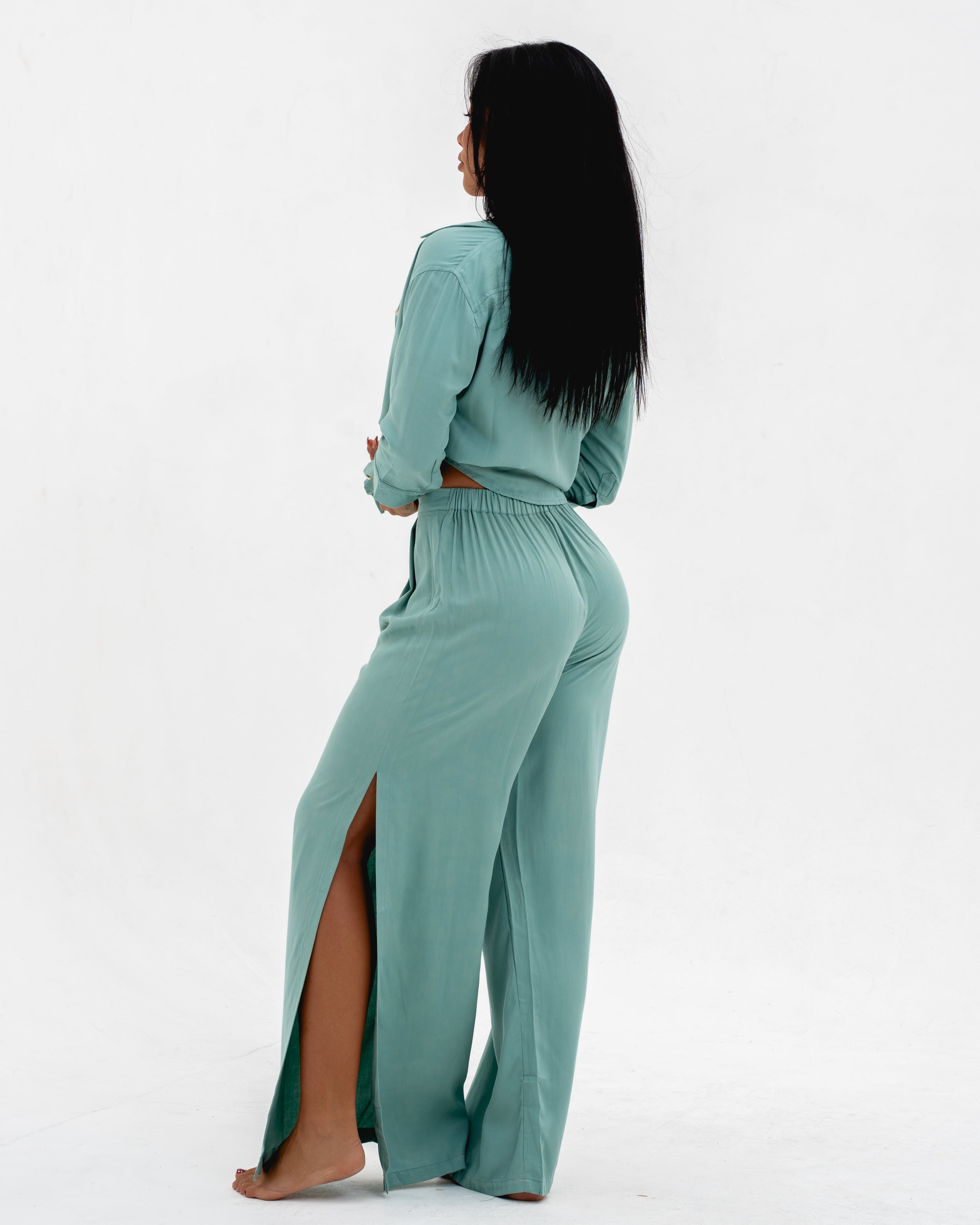 LADIES SLIT LONG PANTS