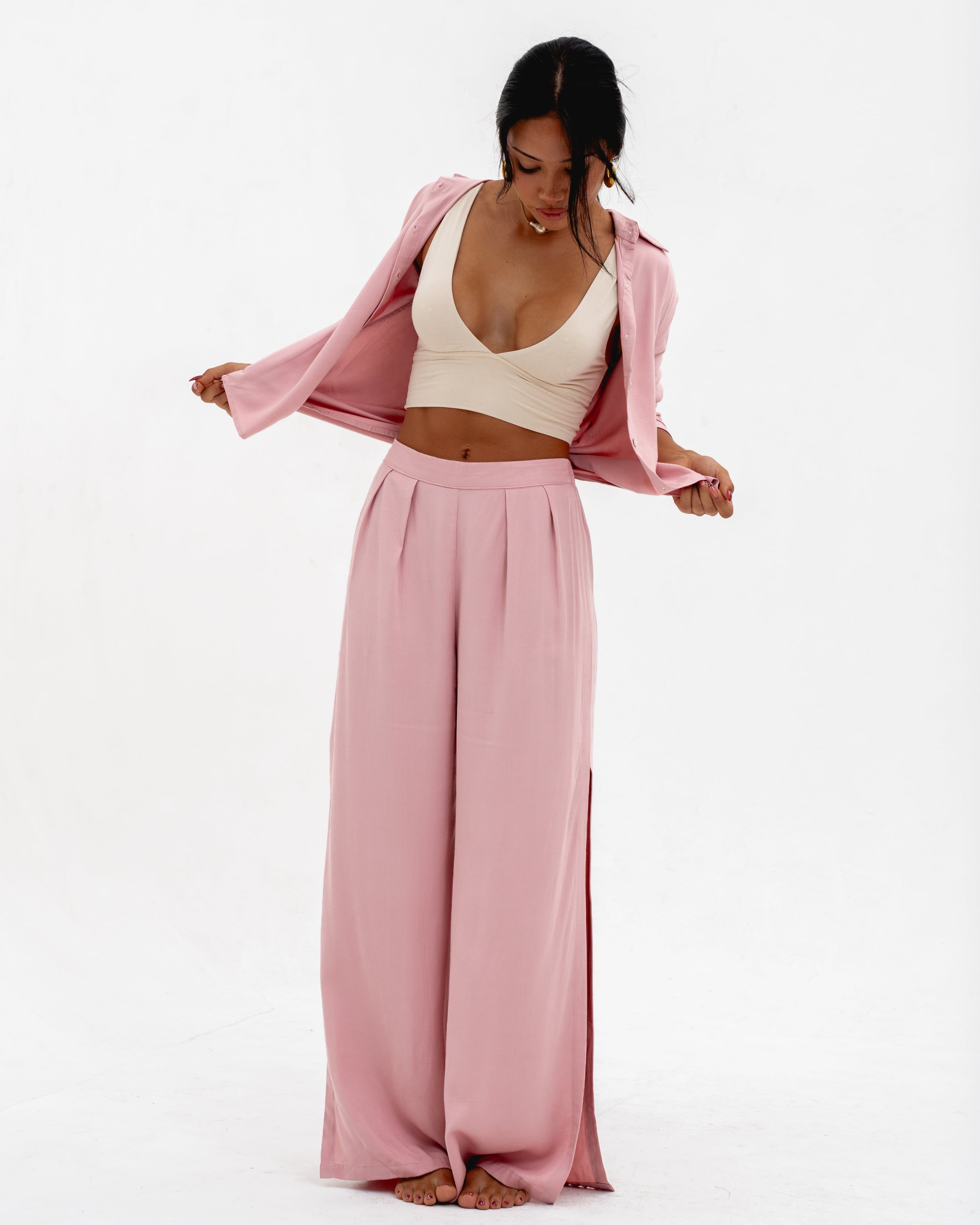 LADIES SLIT LONG PANTS