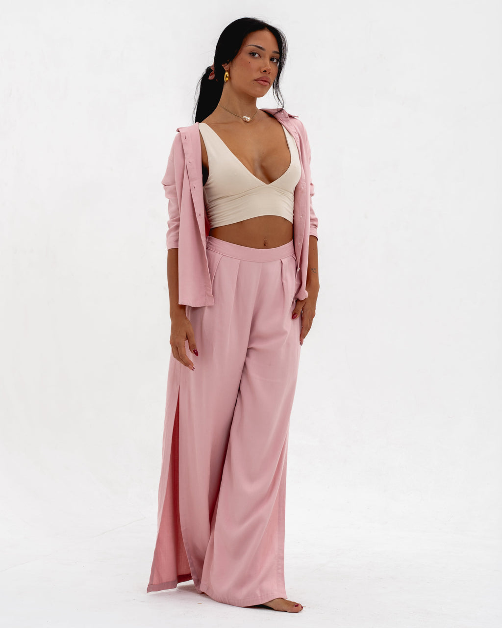 LADIES SLIT LONG PANTS