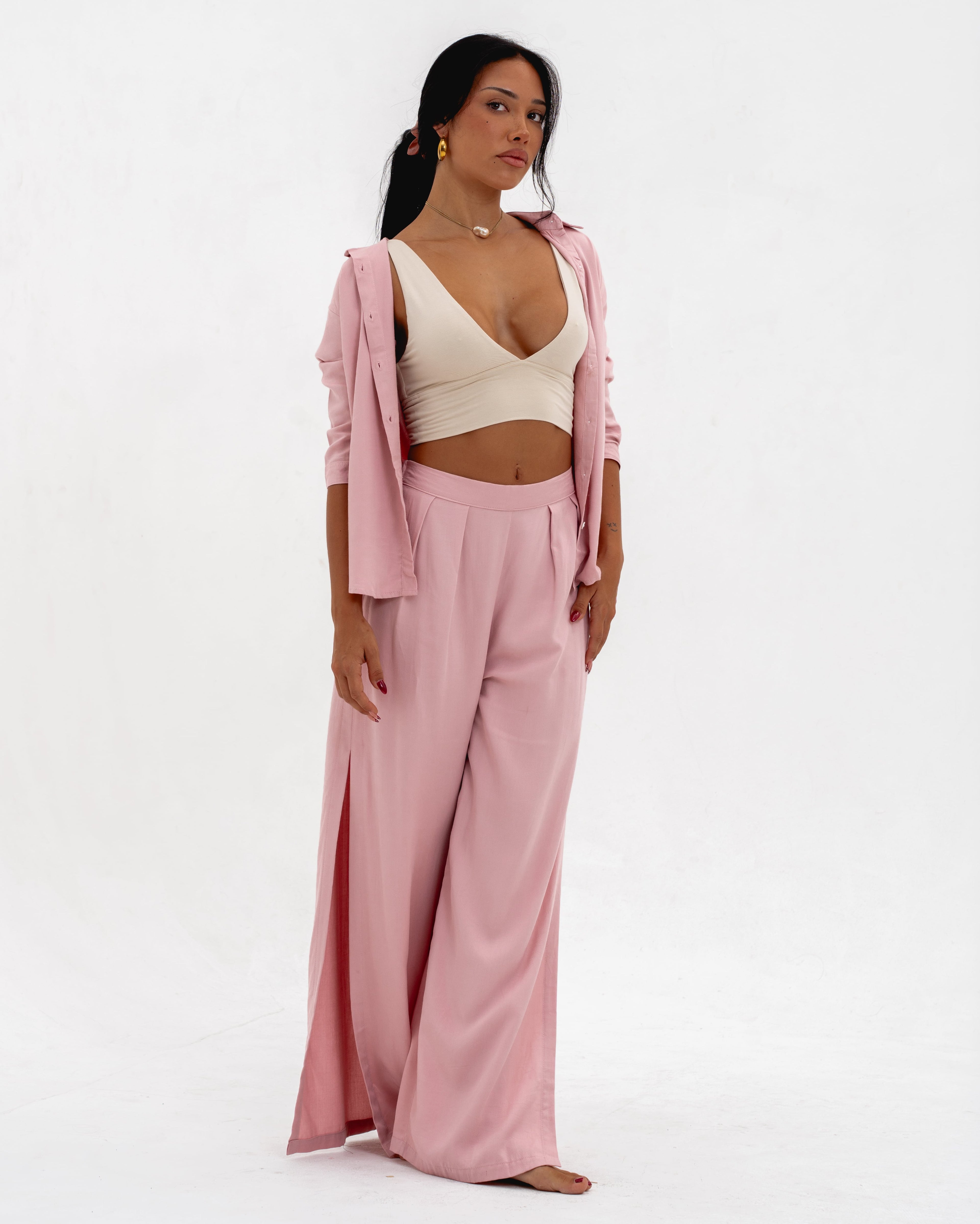 LADIES SLIT LONG PANTS