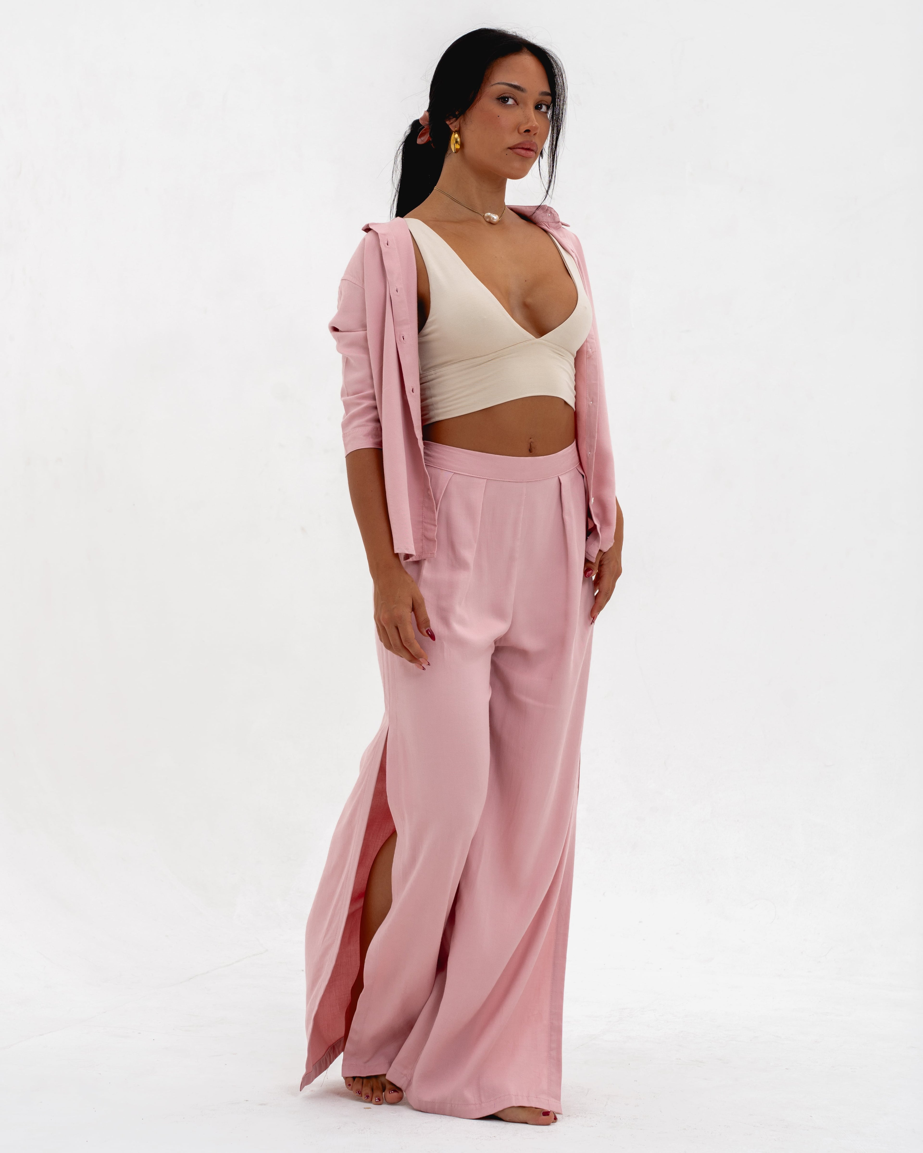 LADIES SLIT LONG PANTS