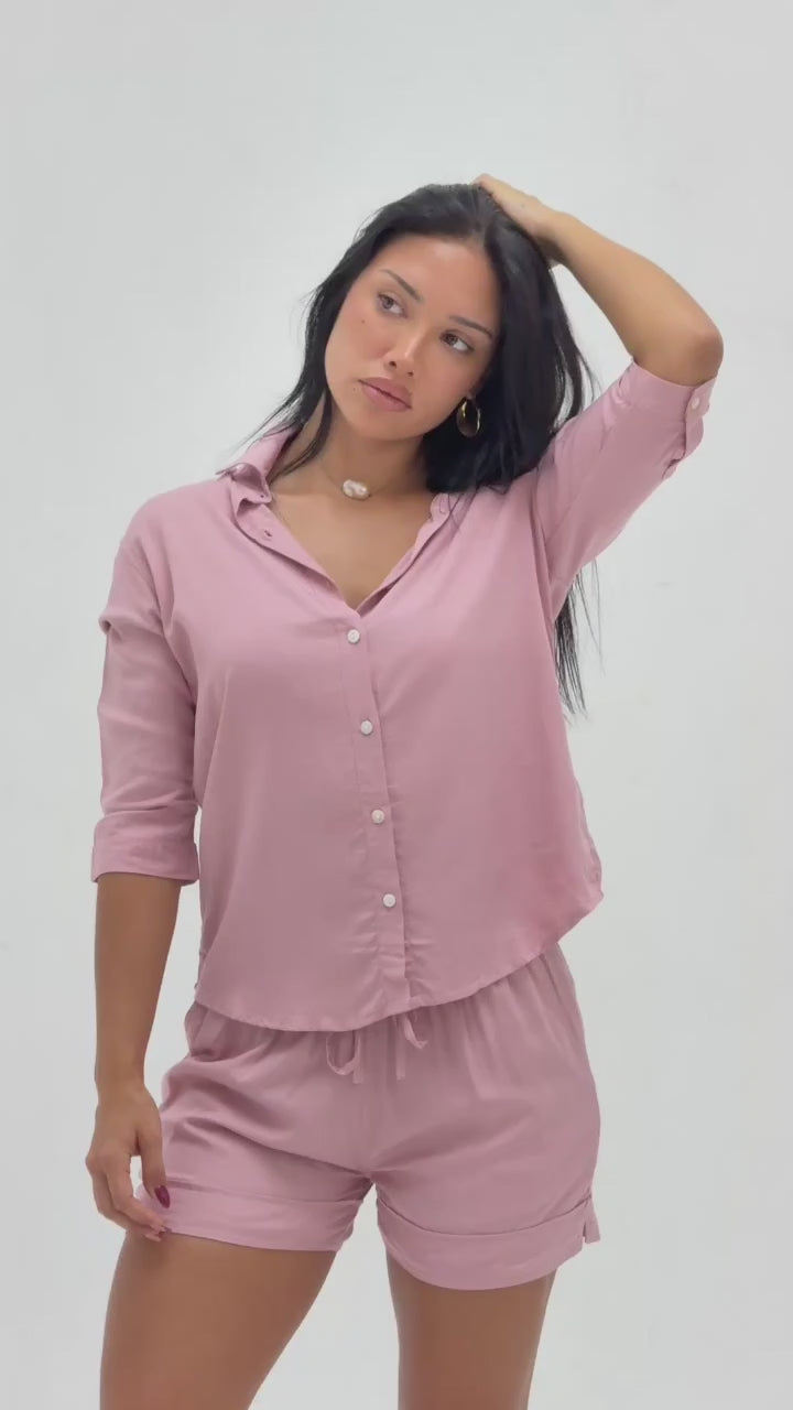 LADIES CROP SHIRT S/S