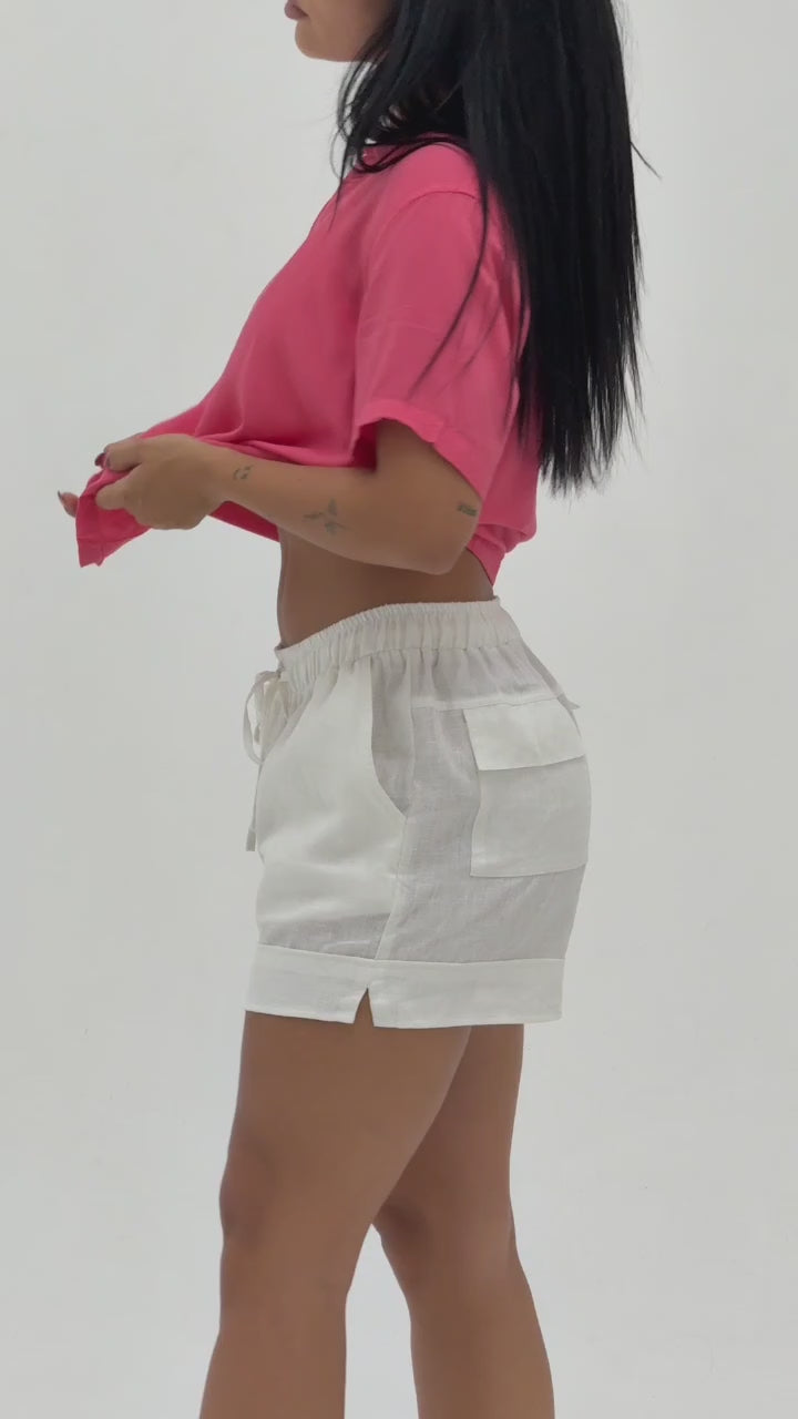 KIRA LINEN SHORT PANTS