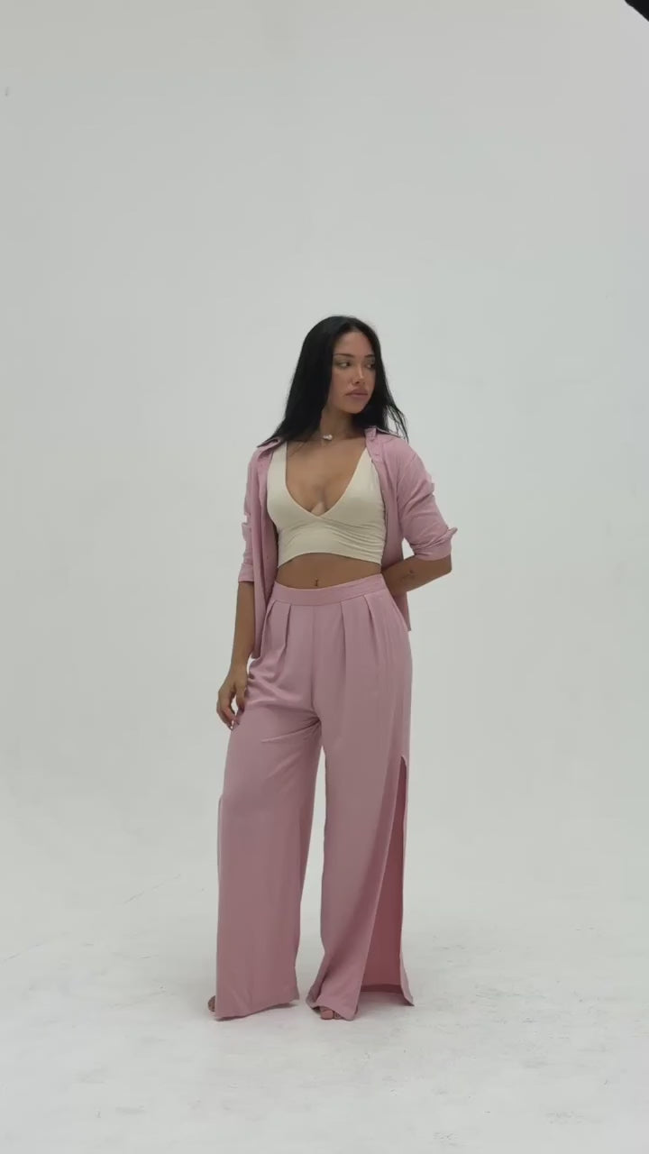 LADIES SLIT LONG PANTS